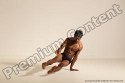 Underwear Man Black Dynamic poses Academic