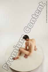 Nude Man White Sitting poses - simple Slim Short Brown Sitting poses - ALL Multi angles poses Realistic