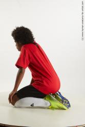 Sportswear Man Black Kneeling poses - ALL Slim Medium Kneeling poses - on both knees Black Standard Photoshoot  Academic