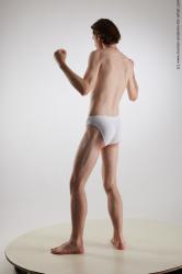 Underwear Man White Slim Short Brown Standard Photoshoot Academic