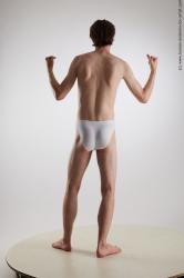 Underwear Man White Slim Short Brown Standard Photoshoot Academic