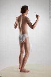 Underwear Man White Slim Short Brown Standard Photoshoot Academic