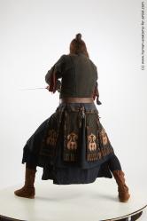 Fighting with sword Man White Kneeling poses - ALL Slim Long Brown Kneeling poses - on one knee Standard Photoshoot Academic