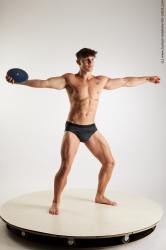 Underwear Man White Standing poses - ALL Athletic Short Brown Standing poses - simple Standard Photoshoot Academic