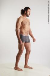 Underwear Man Black Standing poses - ALL Muscular Long Black Standing poses - simple Standard Photoshoot Academic