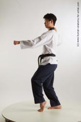 Sportswear Martial art Man Asian Standing poses - ALL Slim Short Black Standing poses - simple Standard Photoshoot Academic Fighting poses - ALL