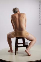 Underwear Man White Sitting poses - simple Athletic Short Grey Sitting poses - ALL Standard Photoshoot Academic
