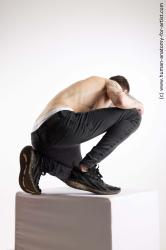 Casual Man White Kneeling poses - ALL Underweight Short Brown Kneeling poses - on one knee Standard Photoshoot Academic