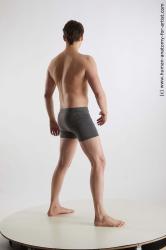 Underwear Man White Standing poses - ALL Slim Short Brown Standing poses - simple Standard Photoshoot Academic