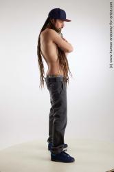 Casual Man White Standing poses - ALL Slim Brown Standing poses - simple Dreadlocks Standard Photoshoot Academic